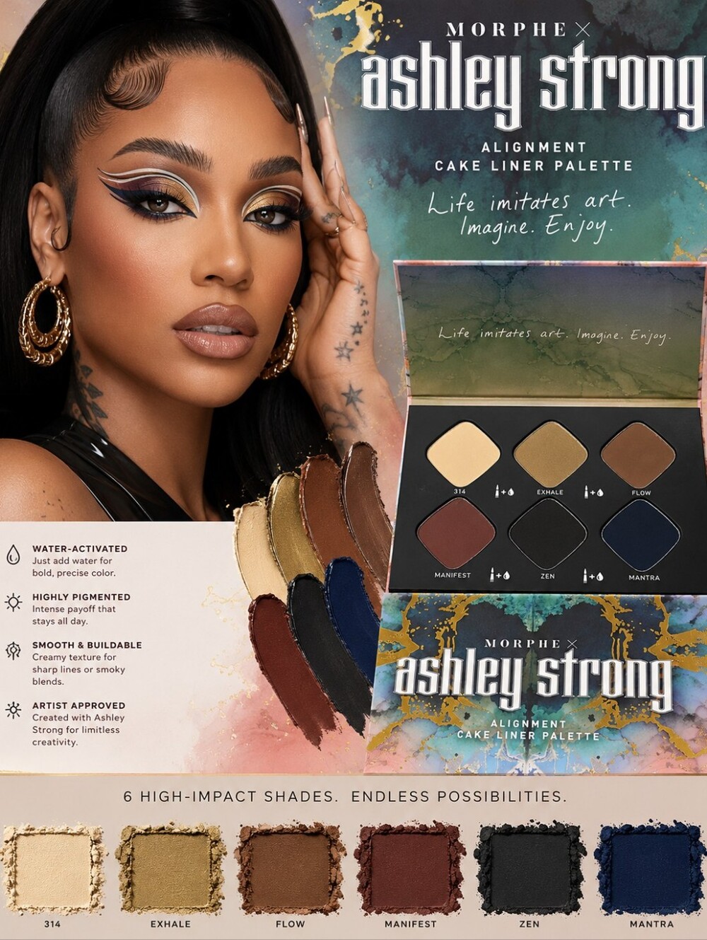 Morphe x Ashley Strong Alignment Cake Liner Palette